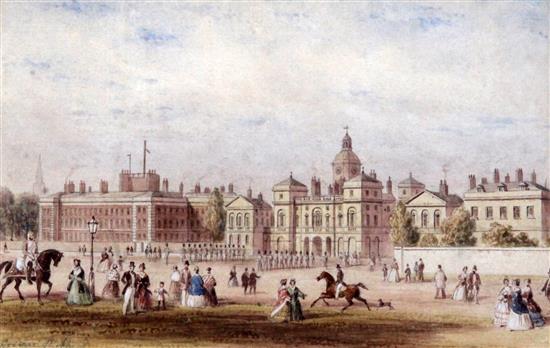 Thomas Hosmer Shepherd (fl.1817-1840) Horseguards and The Admiralty 4.5 x 7.5in.